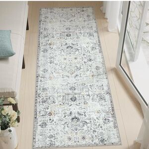 jinchan Hallway Runner Rug 2x10 Vintage Floral Distressed Design .